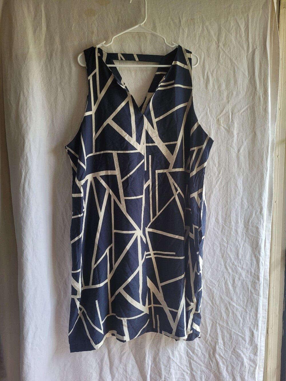 Banana Republic Resort Dress Size XXL Boxy Coastal Relaxed Boho Safari Pockets